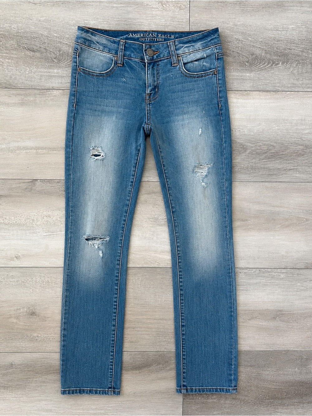 American Eagle Outfitters Jeans Size 0 Blue Distressed Jeggings